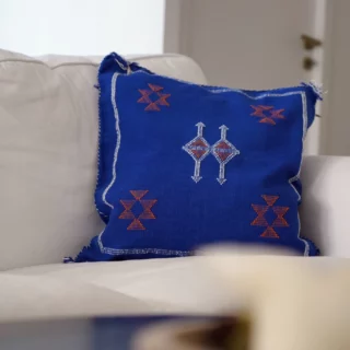 coussin maroc moderne bleu